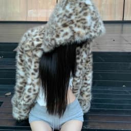 Autumn Winter Leopard Faux Fur Hooded Jacket Women Casual Loose Thick Warm Short Coat Femael Y2k Vintage Fashion Overcoat New