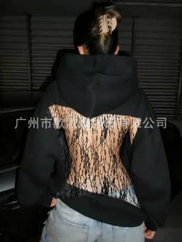 Streetwear Trendy Hoodie Women Fashion Solid Color See Through Backless Hooded Pullover Sweatshirt Female High Street 2025 New