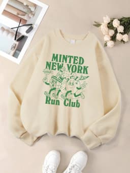 New York Run Club Printing Streetwear Women Multicolor Sport Sweatshirts Autumn Casual Sweatshirt Thicken Y2K Streetwears