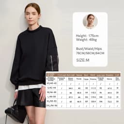 AMII Woman Sweatshirts 2025 Winter New Loose Thicken Stand-up Collar Sweatshirt For Woman Long Sleeve Warm Pullover Top 12544121