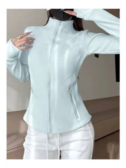 Women's Slim Fit Fleece Lined Short Cardigan Sweater Stand Collar Thickened Waist Shaping Autumn Winter Fashion Outerwear