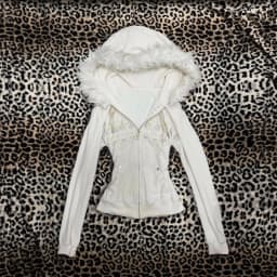 Hoodie Coat Women Punk Hooded Sweatshirt Fur Collar Jacket Zipper Pockets Female Streetwear Vintage Outerwear Spring 2026