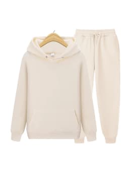 2024 new Men's ladies casual wear suit sportswear suit solid color pullover + pants suit autumn and winter fashion suit
