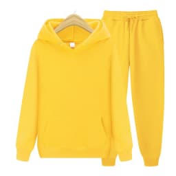 2024 new Men's ladies casual wear suit sportswear suit solid color pullover + pants suit autumn and winter fashion suit