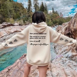 Dear Person Behind Me Hoodie Be Kind Sweater Mental Health Positive Jumper Suicide Awareness Hoodie Heart Sleeve Detail Pullover