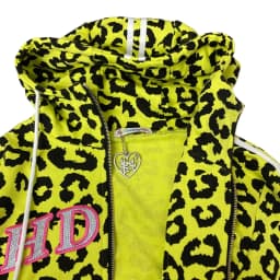 Harajuku Leopard Print Zip-up Hoodie Casual Outerwears Womens Sweatshirt Outdoor Clothes Woman Sweatshirts New Style Clothing
