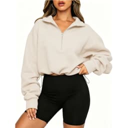 2026 Autumn Winter New Women's Half Zipper Long Sleeve Sweatshirt European American Fashion Short Style Pullover Hoodie Tops Y2k