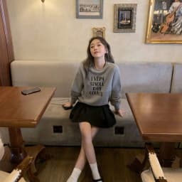 Early Autumn Thin Long Sleeve Hoodie Women's plus Size Elegant Cuff Base Shirt Trendy Korean Style round Neck Pullover Top