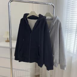 Thickened Fleece Hoodie Women's Casual Style Zipper Open Cardigan Outerwear Autumn Winter Loose Comfortable All-match Trendy
