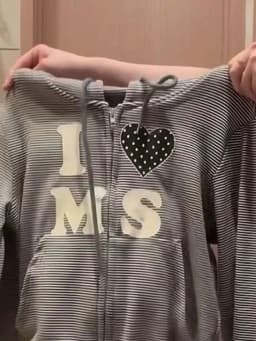 American Vintage Letter Heart Print Striped Hooded Sweatshirt Women Spring Autumn Loose Korean Style Chic Cropped Jacket New