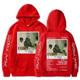 Hip Hop Men Women's Hoodie Rapper Kendrick Lamar Good Kid Album Graphic Printed Hooded Sweatshirts Fashion Pocket Streetwear