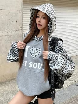 Leopard Print Ropa Mujer Hooded Roupas Feminina Y2K Harajuku Clothes Loose Hip Hop Hoodie Autumn Women's Hoodies Sweatshirts