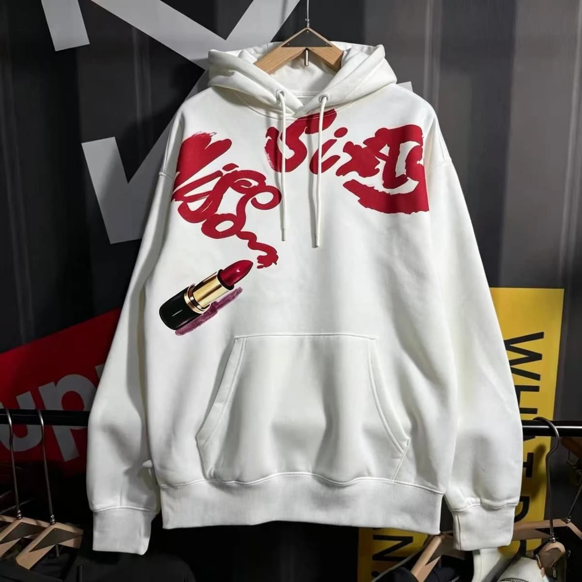 Streetwear Y2K Casual Pullover Sweatshirt Women Clothing Harajuku Letter Graphic Print Loose Hoodie Gothic Fashion White Hoodie