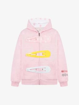 American Funny Detachable Hairpin Sweatshirt Sweet Retro Zip Jacket Polka Dot Splicing Hooded Sweatshirt Punk Sweatshirt Women