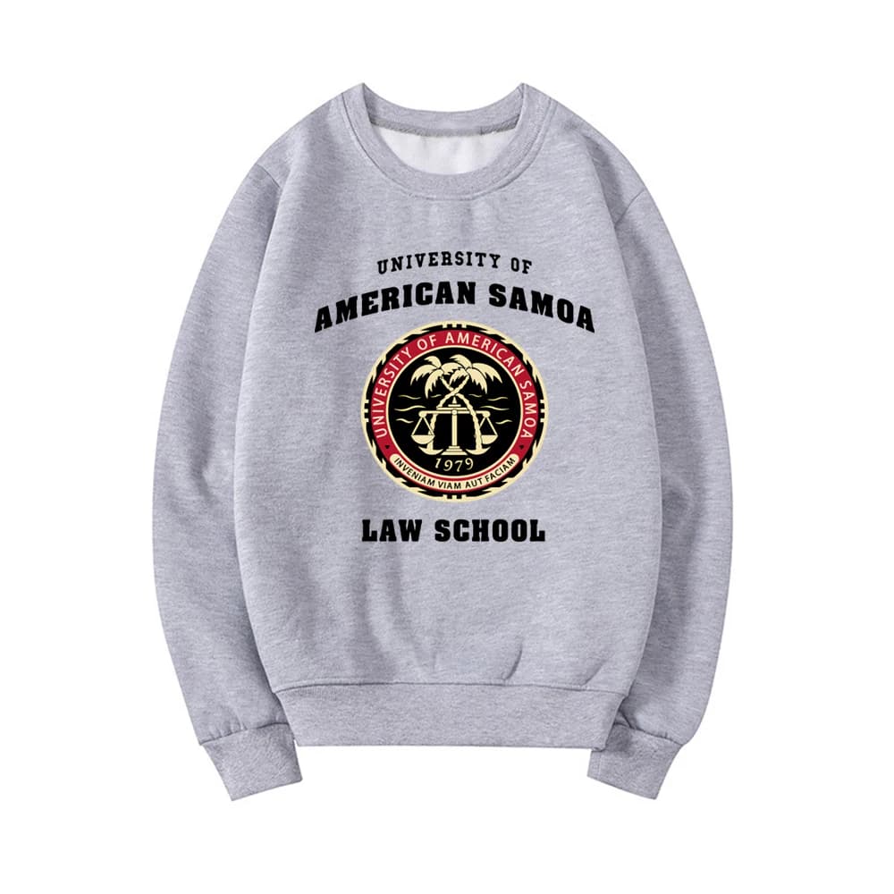 University of American Samoa Law School Sweatshirt Crewneck Unisex Pullovers Graphic Hoodies Women Streetwear Sweatshirts Tops