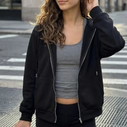 Y2k Fleece Hoodie Solid Hooded Korean Fashion Sweatshirts Long Sleeve Top Drawstring Pockets Loose Zipper Black Hoodies