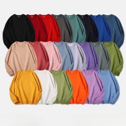 Women Sweatshirts O-neck Solid Pullovers Long Sleeve Cotton Loose Sweatshirts Autumn Winter Shirt Casual Korean Wholesale Hoodie