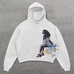 Streetwear Harajuku Gothic Vintage Hoodies Y2K Clothing Mens Womens Hip Hop Graffiti Print Oversized Pullovers Casual Jackets