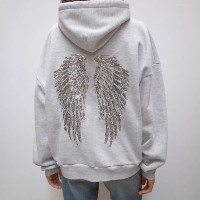Loose Sequin Hoodies Autumn and Winter Female Top Thick Cold Glitter Women's Casual Hooded Sweatshirts 2025