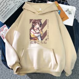 English VTuber Inugami Korone Hoodie Women Anime Kawaii Hoodies Unisex Autumn Winter Harajuku Hooded Sweatshirts Bluzy