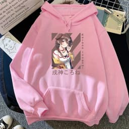 English VTuber Inugami Korone Hoodie Women Anime Kawaii Hoodies Unisex Autumn Winter Harajuku Hooded Sweatshirts Bluzy