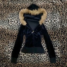 Hip Hop Streetwear Dark Faux Fur Collar Y2K Zip up hoodie Harajuku Graphic Print Punk Clothes Rock Goth Zipper Hoodie sweatshirt