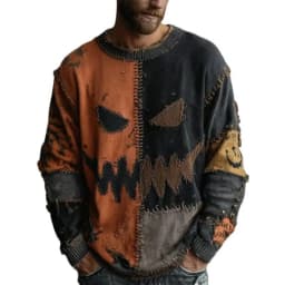 2025 New round Neck Sweatshirt Thick Needle Fabric Digital Printing Unisex Stripe Top Women's Sweatshirt Loose Fit Polyester ...