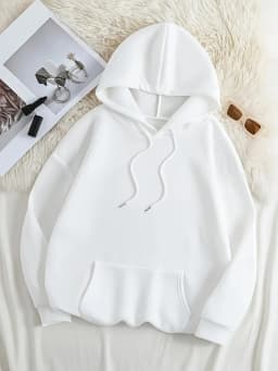 Pocket Pug Hoodies Women Cartoons dog Prints Hooded Loose Pockets Sweatshirts Winter Fleece Warm Tops Street Black Woman Clothes