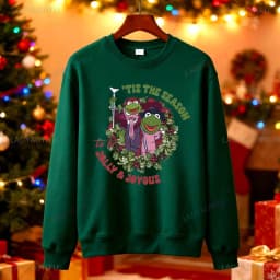 Tis The Season To Be Jolly Muppet Show Christmas Carol Sweatshirt Funny Retro Christmas Gift Family Christmas Roupas Feminina