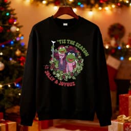 Tis The Season To Be Jolly Muppet Show Christmas Carol Sweatshirt Funny Retro Christmas Gift Family Christmas Roupas Feminina