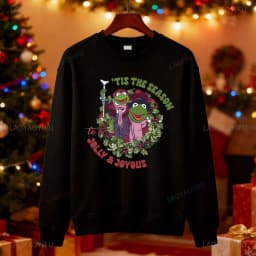 Tis The Season To Be Jolly Muppet Show Christmas Carol Sweatshirt Funny Retro Christmas Gift Family Christmas Roupas Feminina