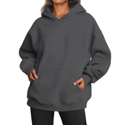 Casual Hoodie Pocket Loose Fit Streetwear with Street Style Mid Length Regular Thickness Hooded Autumn Long Sleeve Women Hoodie