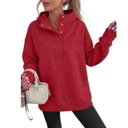 Casual Hooded Loose Fit Hoodie with Hooded Neckline American and European Style Streetwear Mid Length Autumn Single Women Hoodie