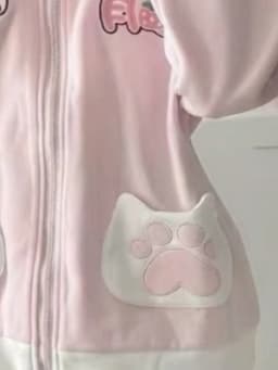 Japanese Sweet Cartoon Embroidery Hoddies Women Preppy Style Kawaii Fasion Hoody Jacket Y2k Aesthetic Grunge Pocket Sweatshirt