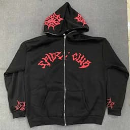 Alt Aesthetic Spider Web Graphic Hoodie Unisex Baggy Fit Long Sleeve Punk Streetwear Pullover Sweatshirt