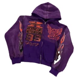 Black Hoodie Jacket Women's Streetwear Hip Hop Star Print Zipper Hooded Sweatshirt Y2K Harajuku Style Fleece Lined Cleanfit