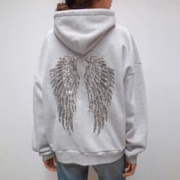 Y2K Women Zip‑Up Hooded Jacket Cute Dalmatians Dog Embroidery Back Design Oversized Loose Long Sleeve Casual Streetwear