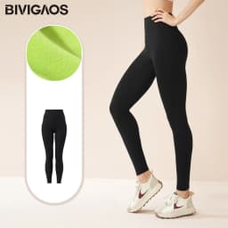 2025 New Autumn Winter Green Fleece Warm Leggings Women High Waisted Elastic Velvet Thick Sports Fitness Yoga Leggings