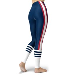 Women Striped Plus Size Leggins Hagh Waist Skinny Femme Gym Blue Leggins Shapewear Elastic Printed Workout Pants Outwear