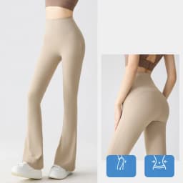 BIVIGAOS Spring Summer Micro Flared Sharkskin Leggings Women Tight Sexy Elastic Horseshoe Pants Sport Fitness Yoga Flared Pants