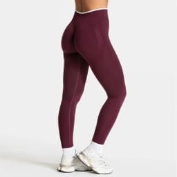 Women's Seamless Gym Solid Color Sports Pants White Edge Waist Tight High Waist Hip Lifting Pants Running Exercise Leggings