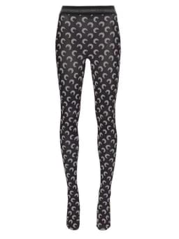 Fashion High Street Casual Women's High Waist Printed Bottom Pants New Women Reflective Tight Elastic Outerwear Pants