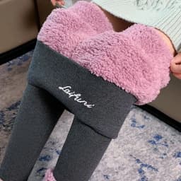Plus Size High Waisted Fleece Lined Leggings Women Cloudlike Soft Thermal Pants Winter Thickened Warm Cotton Pants Wear Alone