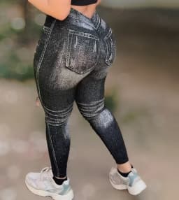 Women V Back Gym Leggings Faux Denim Jeans Athletic Workout Leggins Elastic Seamless Training Yoga Pants Sports Fitness Tights