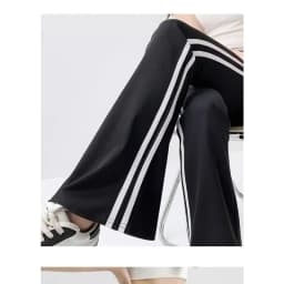 Fashion Stripe Flared Shark Pants Female Thin Style Leggings High Waist Hip Liftting Workout Running Skinny Yoga Leggings