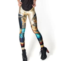 UPTOAILEI Quality Women Galaxy Elastic Tight Trouser Black Green Mermaid Printed Leggings Black Milk Leggins Summer