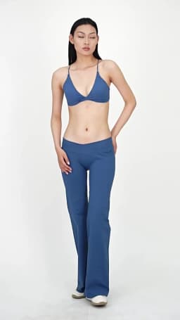 WAREBALL Vision Flares Women Gym Fashion Flared Pants Waist Cross Seamless Sports Leggings Fitness Wide-leg Trousers
