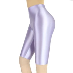 MJINM Silky Oily Skinny Sports Shorts for Women, Glossy Underwear, Cycling Pants, Bodybuilding, Thin, Tight, Five Point
