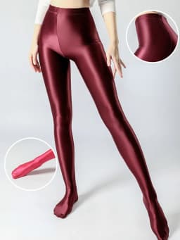 Summer Glossy Satin Leggings Sports Tights Women Pants High Waist Solid Color Slim Fit Casual Running Yoga Gym Leggings 2023