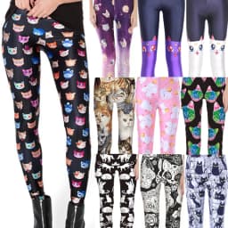 Spring Home Party Cool Women Cat Print Leggings Casual Outdoor Skinny Femme Elastic Push Up Legging